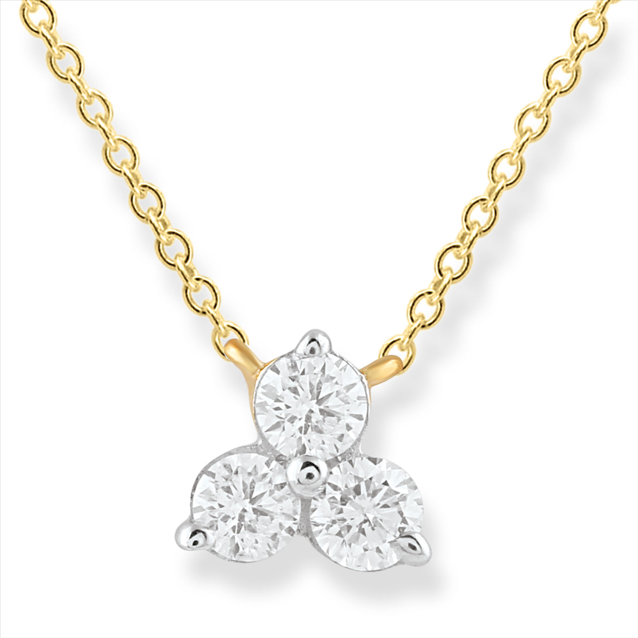 Necklace with 0.15ct Diamonds in 9K Yellow Gold