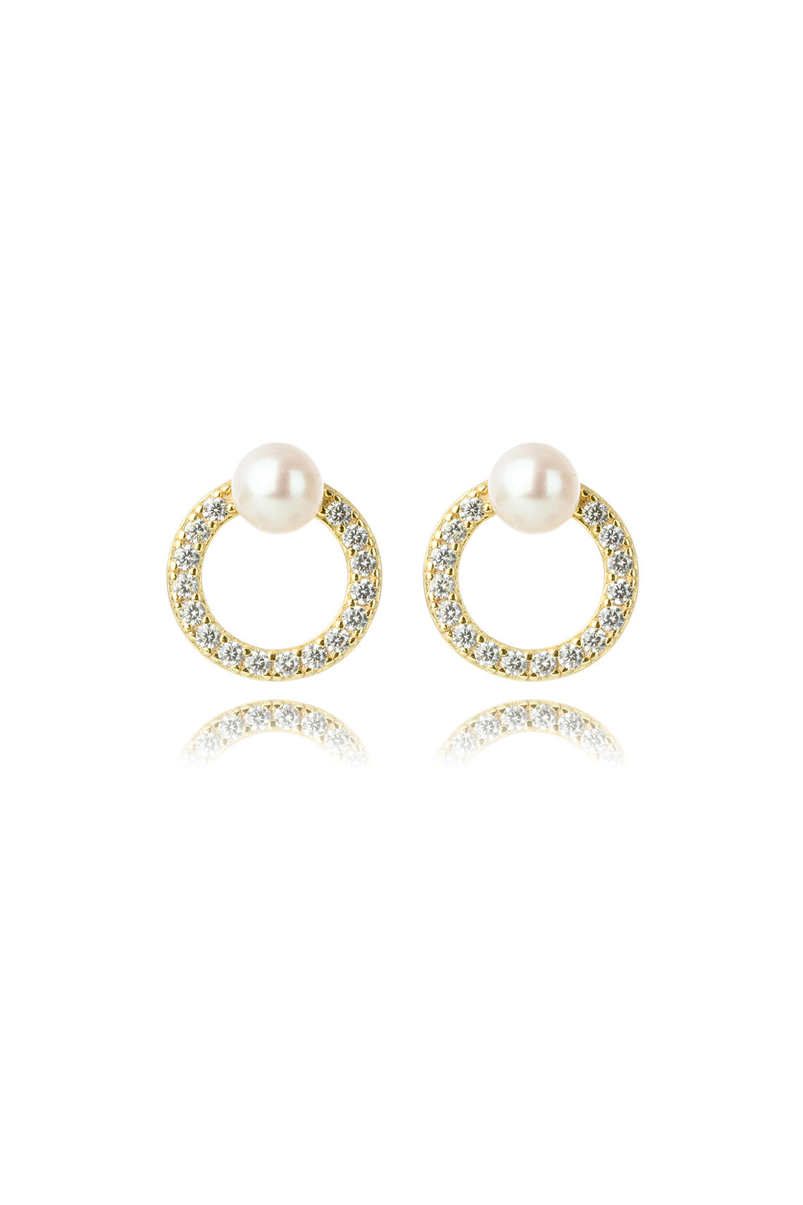 OCEANS BYRON FRESHWATER PEARL EARRINGS GOLD