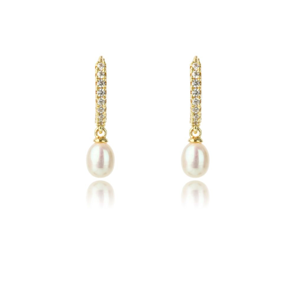 OCEANS BONDI FRESHWATER PEARL EARRINGS GOLD