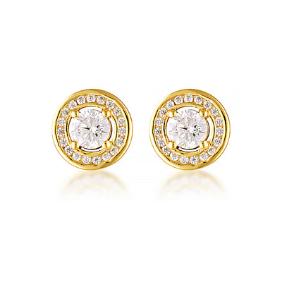 MILESTONE HALO EARRINGS IN GOLD