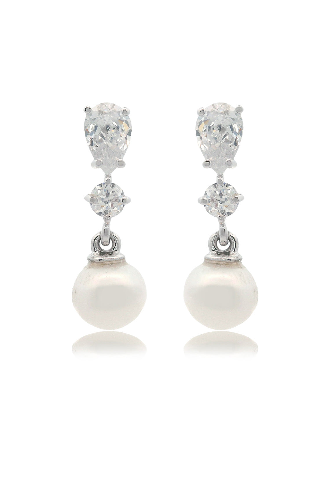 CHIC NOEL FRESHWATER PEARL PYRMONT EARRINGS SILVER