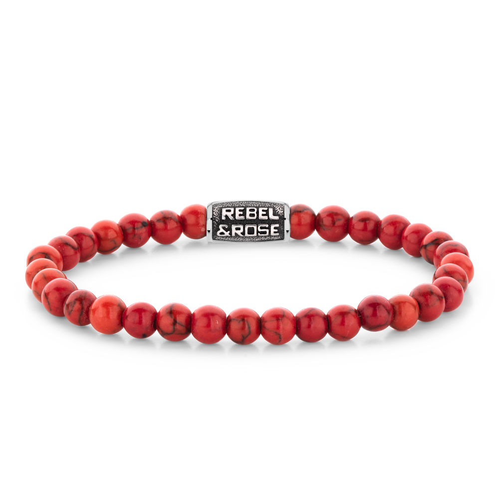 Rebel and Rose Red Delight Vintage 6mm Bracelet