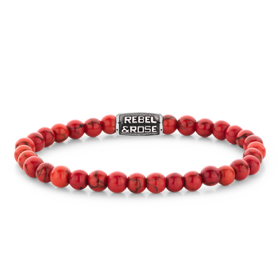 Rebel and Rose Red Delight Vintage 6mm Bracelet