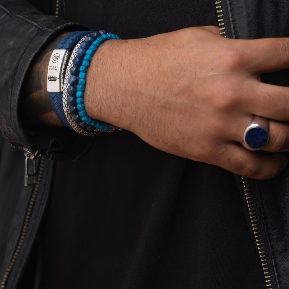 Rebel and Rose Ring Round Lapis Lowneck