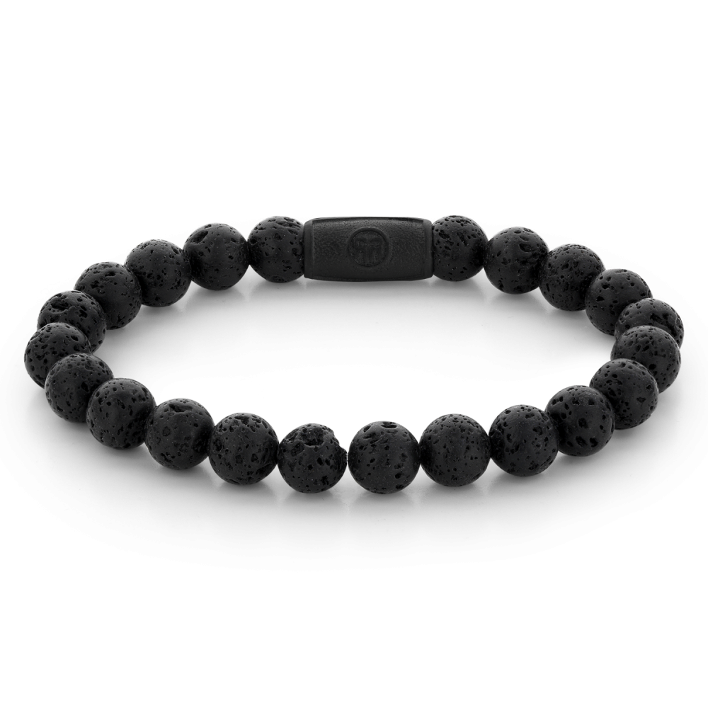 Rebel and Rose Black Moon - All-Black 8mm Bracelet