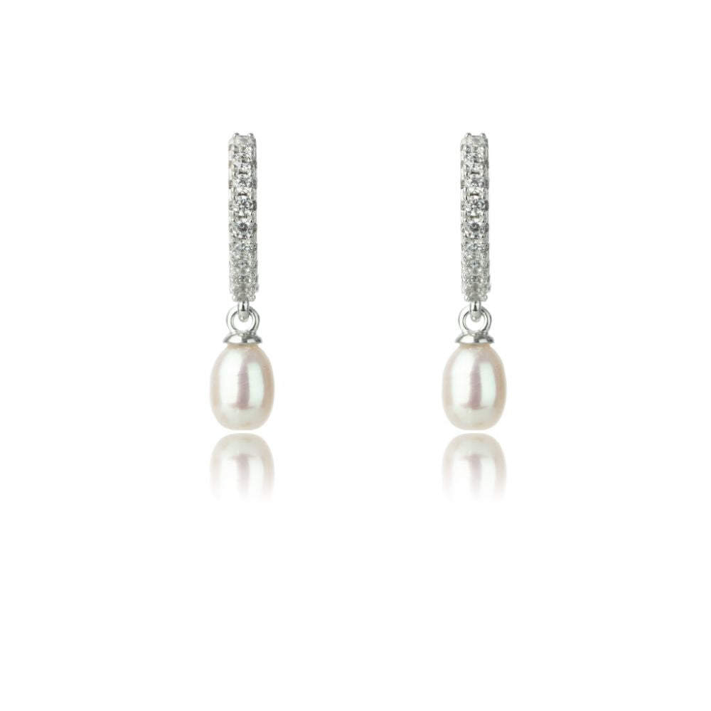 OCEANS BONDI FRESHWATER PEARL EARRINGS SILVER