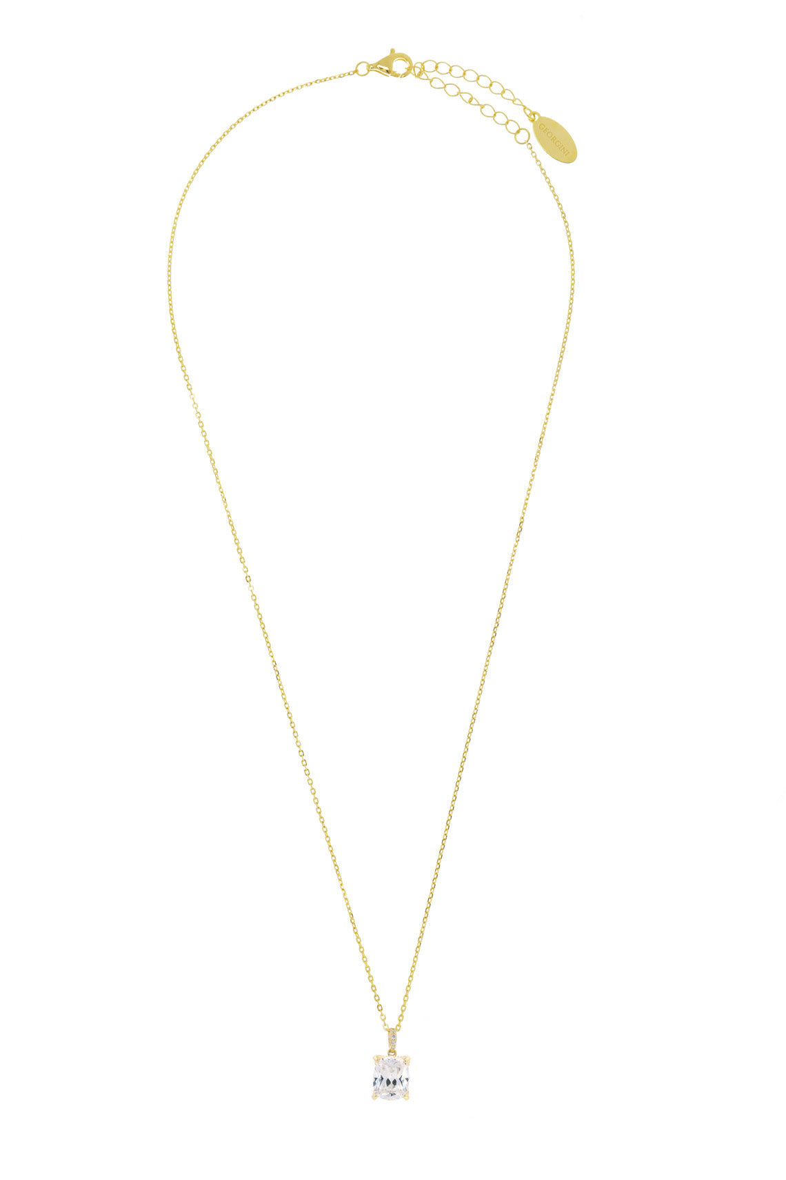 SYDNEY SOIRÉE  ELAINE CUSHION CUT PENDANT GOLD