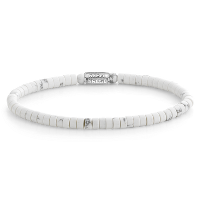 Rebel and Rose Slices - Virgin White 4mm Bracelet