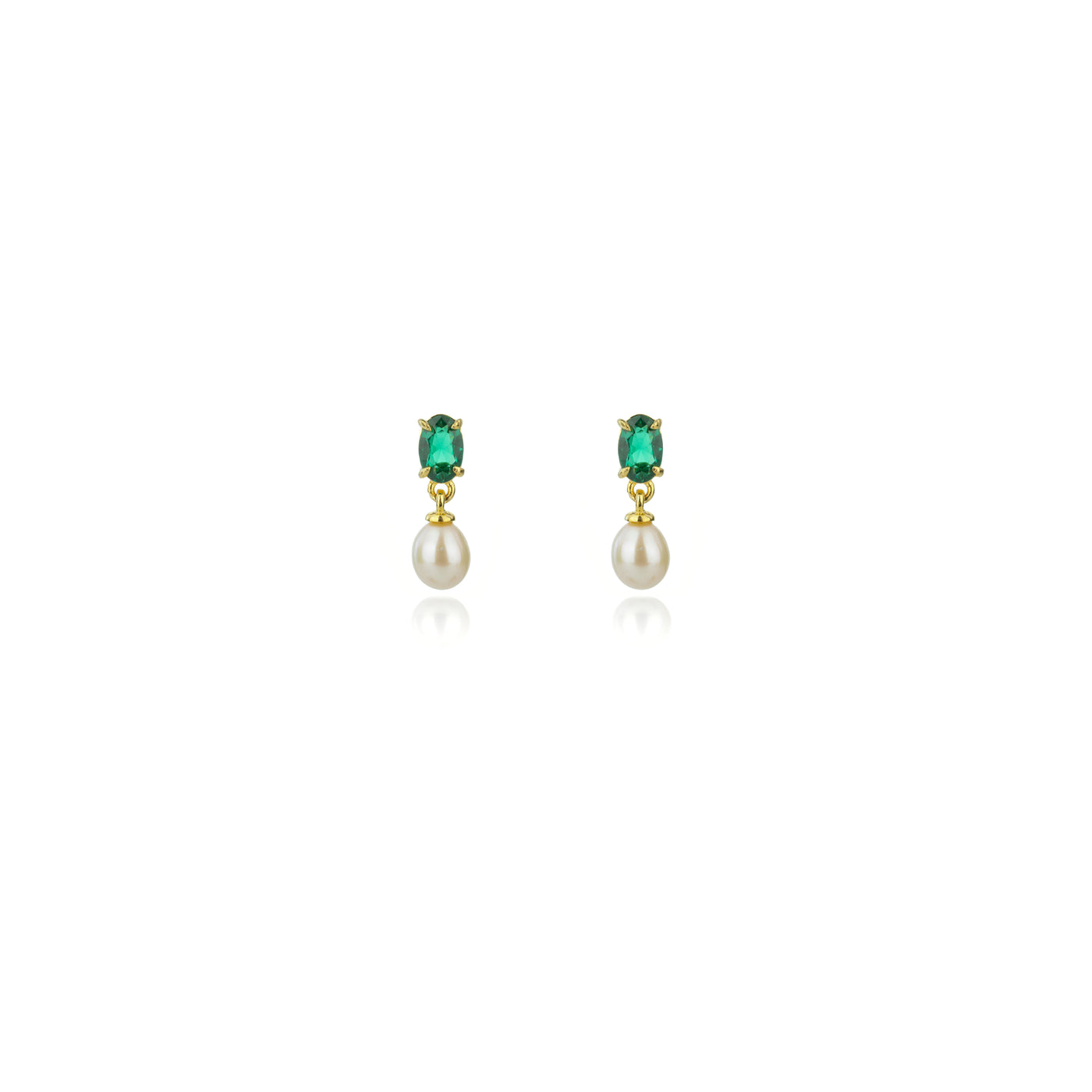 OCEANS WHITSUNDAY EARRINGS EMERALD AND GOLD