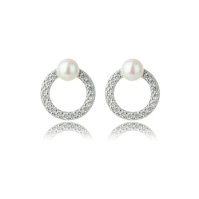 OCEANS BYRON FRESHWATER PEARL EARRINGS SILVER