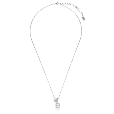 LUXURY LETTERS B INITIAL PENDANT SILVER