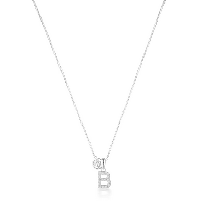 LUXURY LETTERS B INITIAL PENDANT SILVER