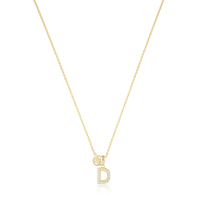 LUXURY LETTERS D INITIAL PENDANT GOLD