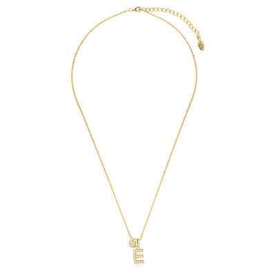 LUXURY LETTERS E INITIAL PENDANT GOLD