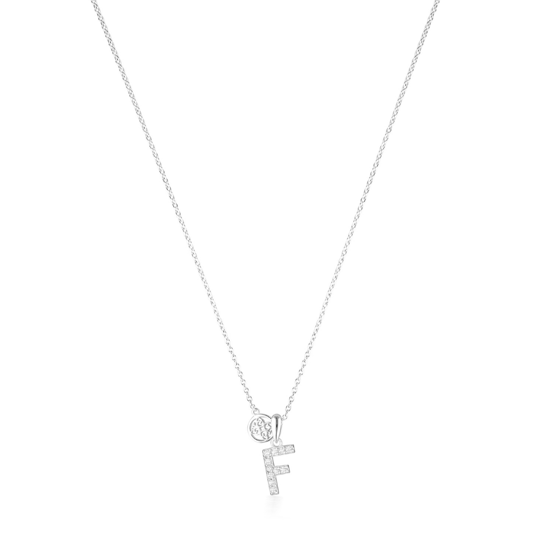 LUXURY LETTERS F INITIAL PENDANT SILVER