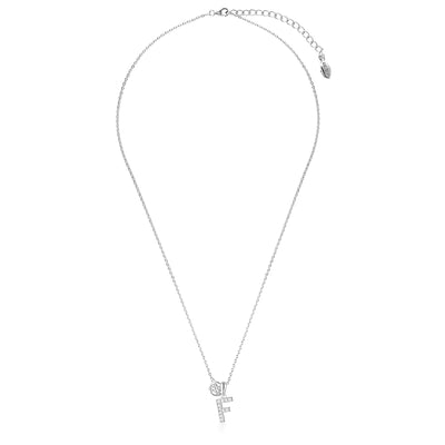 LUXURY LETTERS F INITIAL PENDANT SILVER