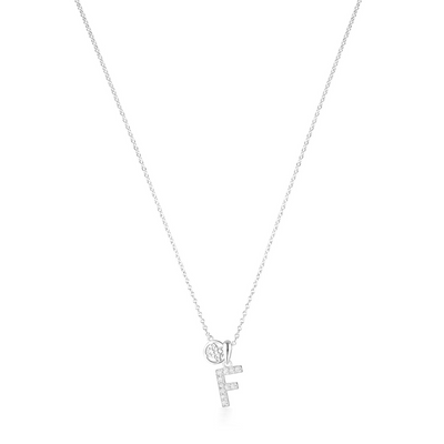 LUXURY LETTERS F INITIAL PENDANT SILVER