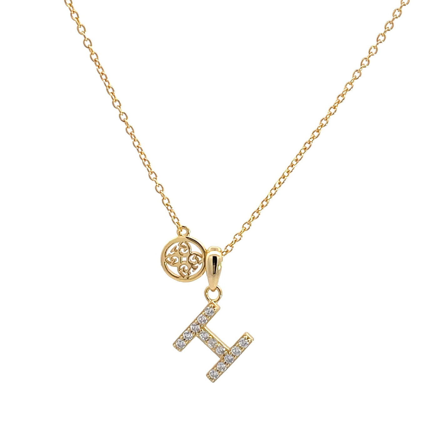 LUXURY LETTERS H INITIAL PENDANT GOLD