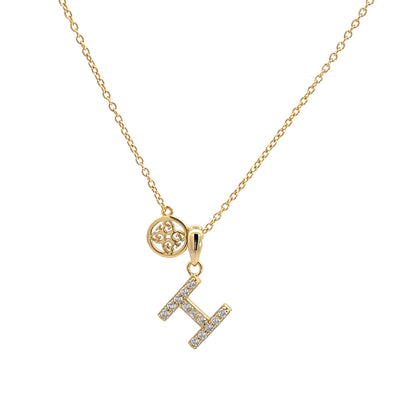 LUXURY LETTERS H INITIAL PENDANT GOLD