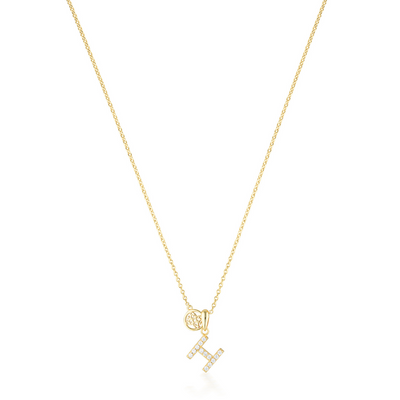 LUXURY LETTERS H INITIAL PENDANT GOLD