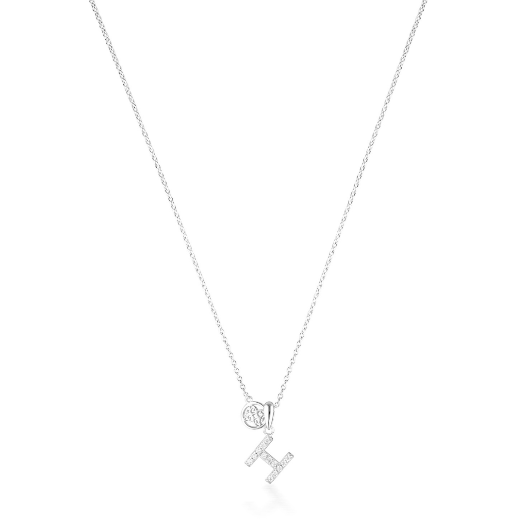 LUXURY LETTERS H INITIAL PENDANT SILVER