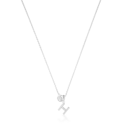 LUXURY LETTERS H INITIAL PENDANT SILVER