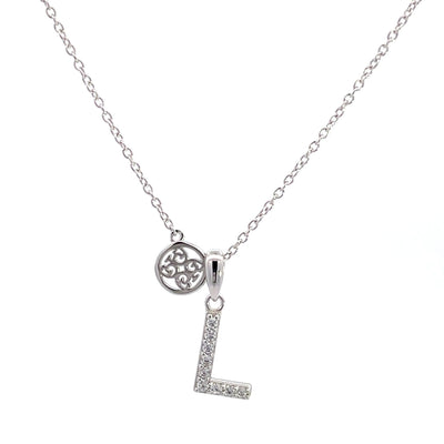 LUXURY LETTERS L INITIAL PENDANT SILVER