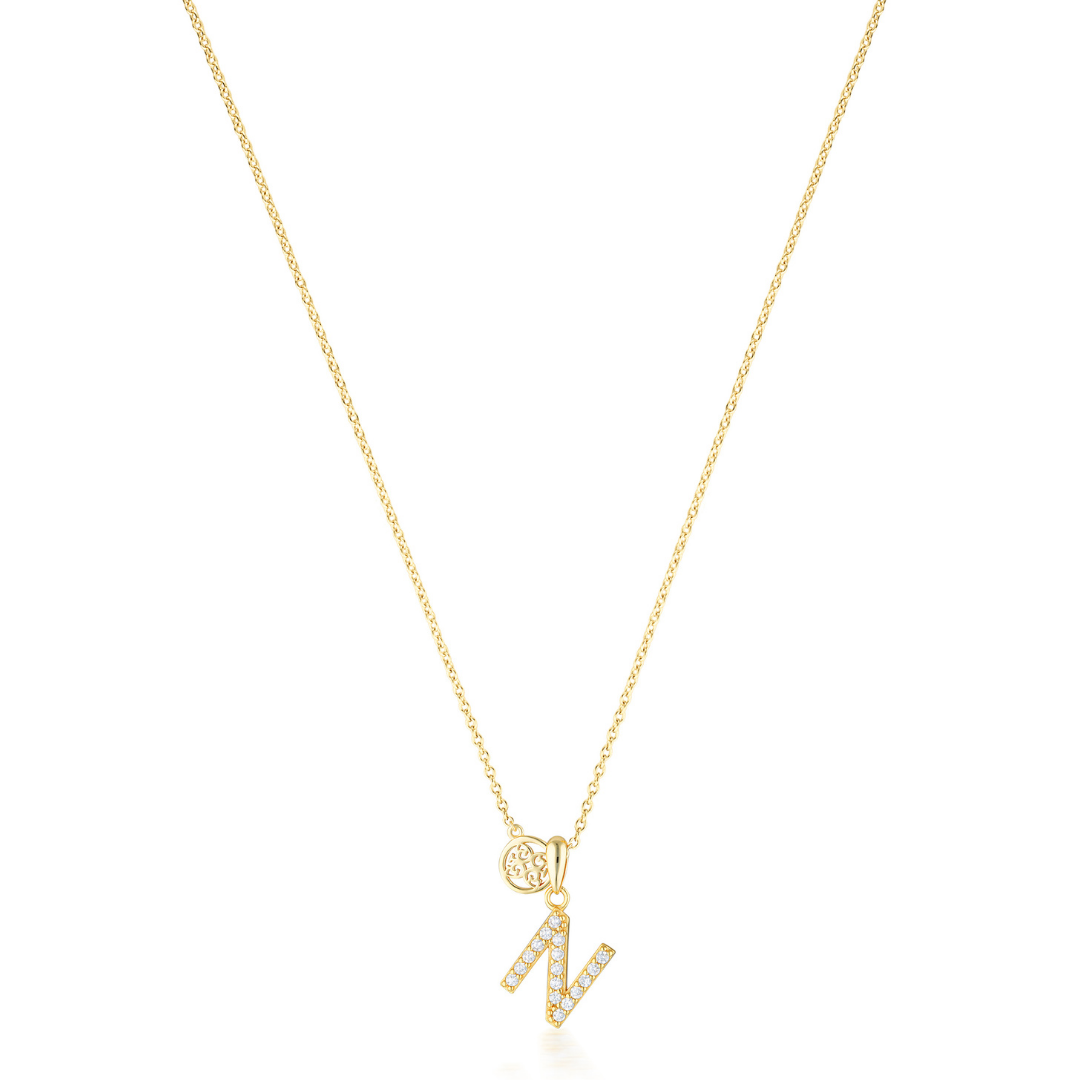 LUXURY LETTERS N INITIAL PENDANT GOLD