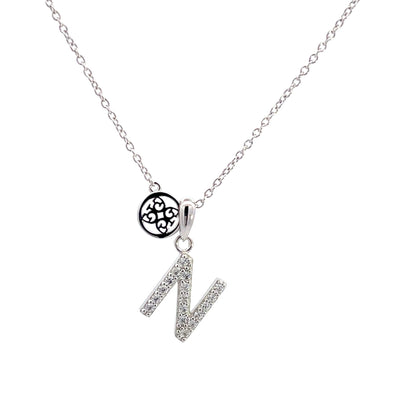 LUXURY LETTERS N INITIAL PENDANT SILVER