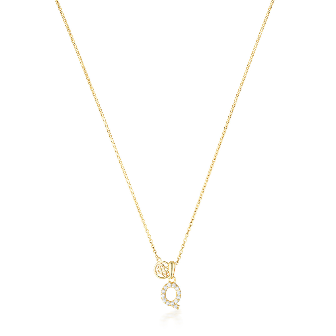 LUXURY LETTERS Q INITIAL PENDANT GOLD