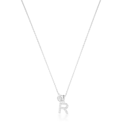 LUXURY LETTERS R INITIAL PENDANT SILVER