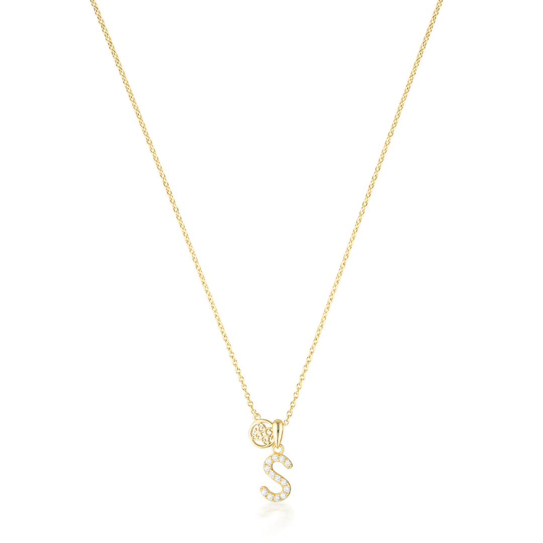 LUXURY LETTERS S INITIAL PENDANT GOLD