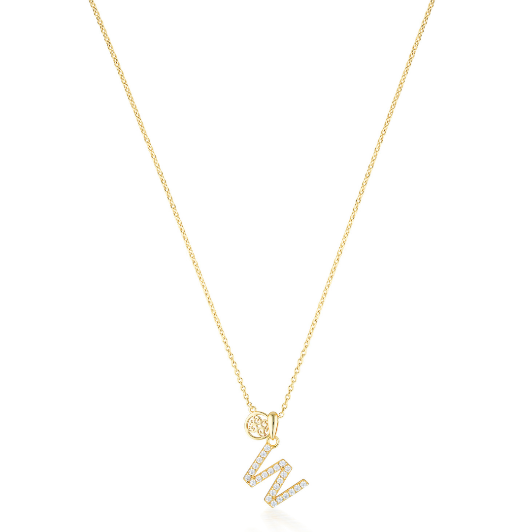 LUXURY LETTERS W INITIAL PENDANT GOLD