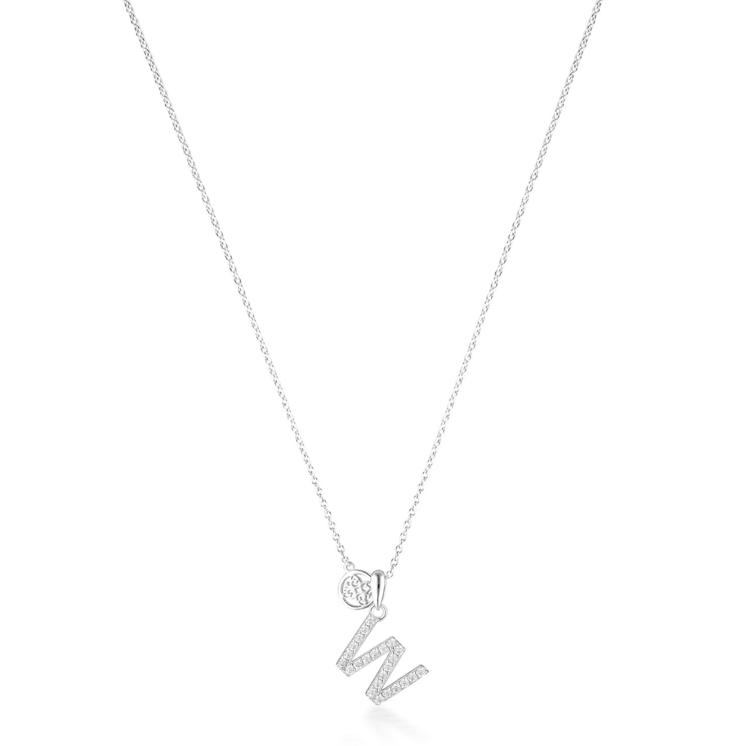 LUXURY LETTERS W INITIAL PENDANT SILVER