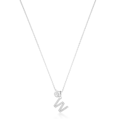 LUXURY LETTERS W INITIAL PENDANT SILVER