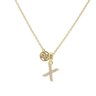 LUXURY LETTERS X INITIAL PENDANT GOLD