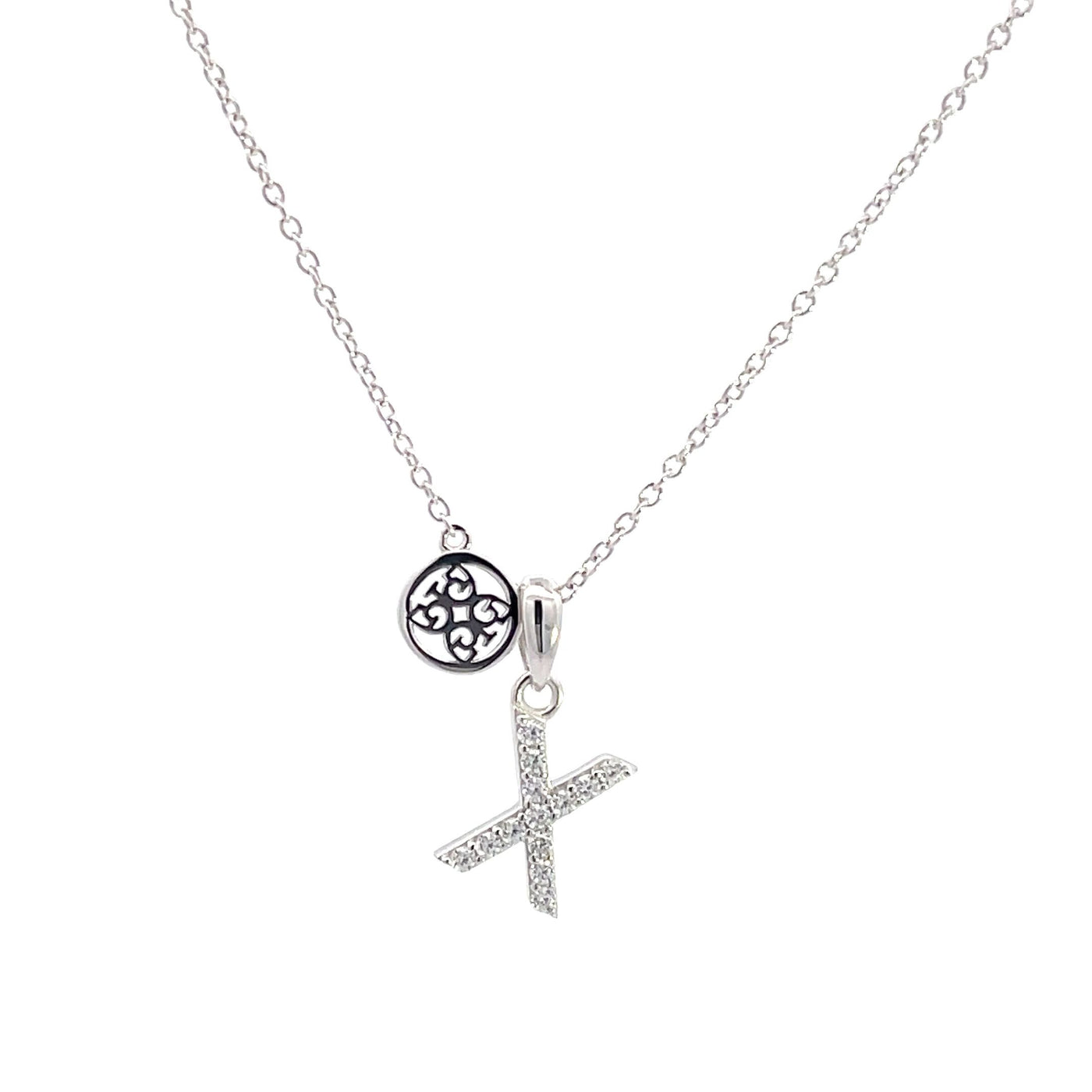 LUXURY LETTERS X INITIAL PENDANT SILVER