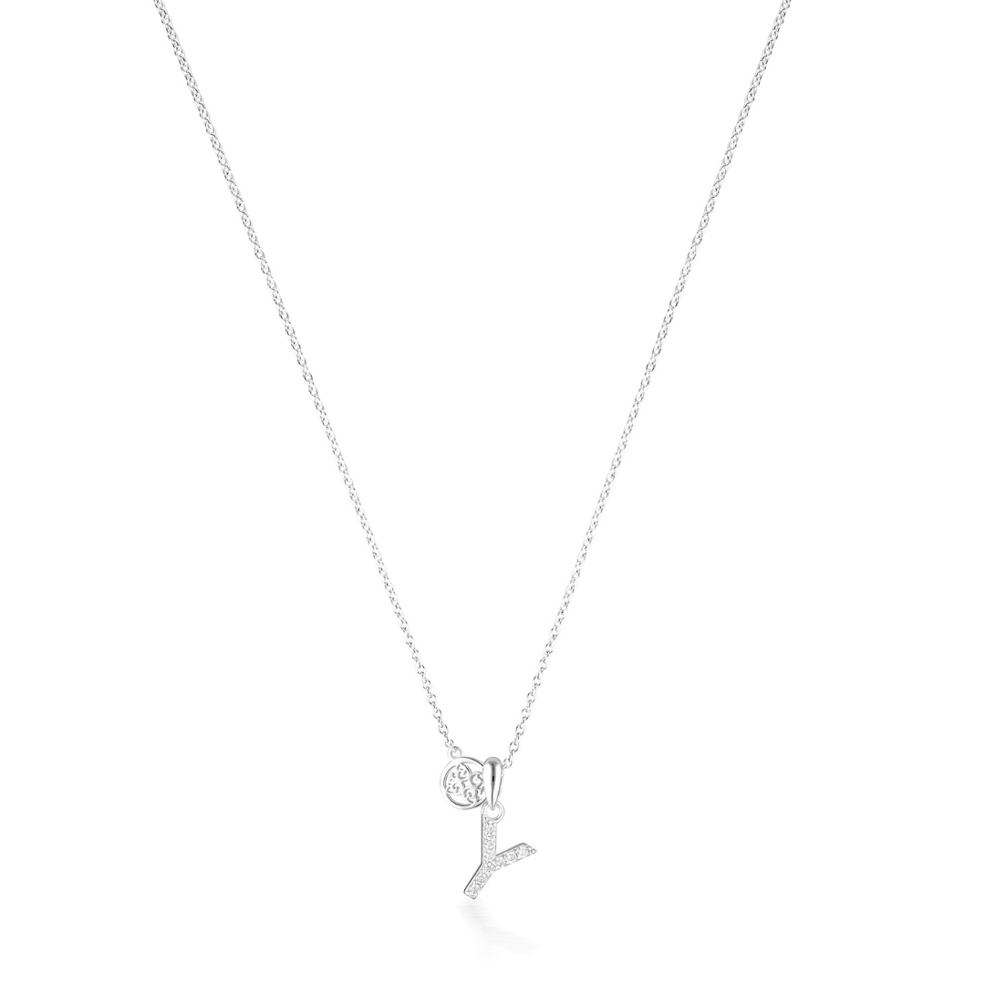 LUXURY LETTERS Y INITIAL PENDANT SILVER