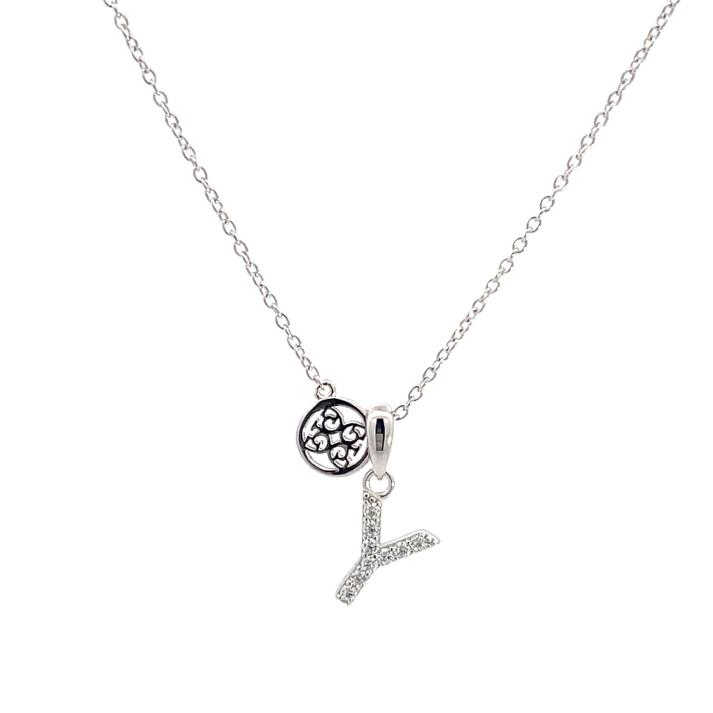 LUXURY LETTERS Y INITIAL PENDANT SILVER