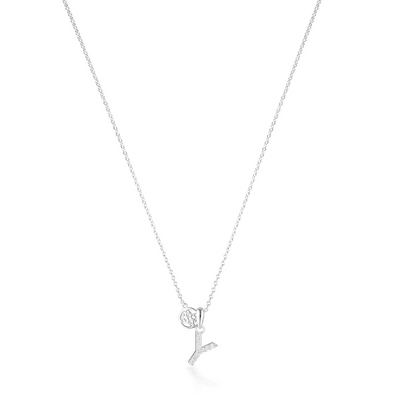 LUXURY LETTERS Y INITIAL PENDANT SILVER