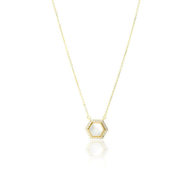 OCEANS TORQUAY MOTHER OF PEARL NECKLACE GOLD