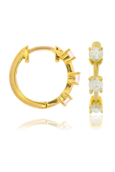 CHIC NOEL TRILOGY HOOP EARRINGS GOLD