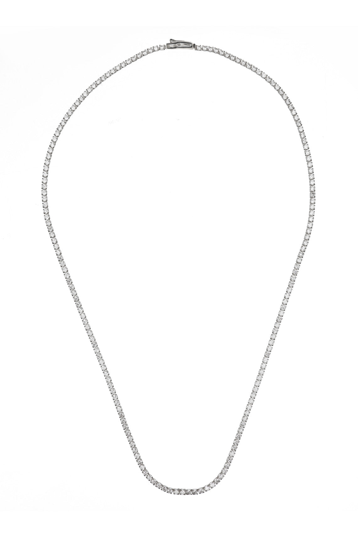 SYDNEY SOIRÉE 2MM TENNIS NECKLACE 42CM SILVER