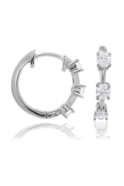 CHIC NOEL TRILOGY HOOP EARRINGS SILVER