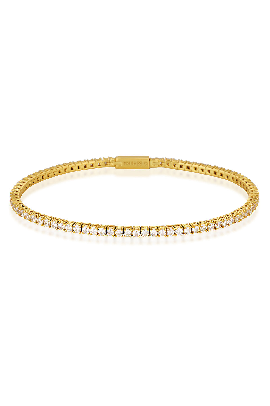 MILESTONE 2MM TENNIS BRACELET IN GOLD