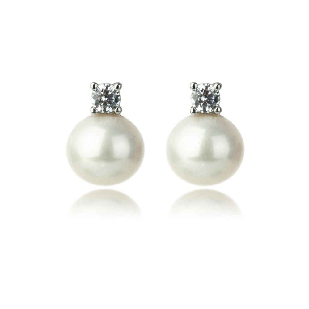 OCEANS NOOSA FRESHWATER PEARL EARRINGS SILVER