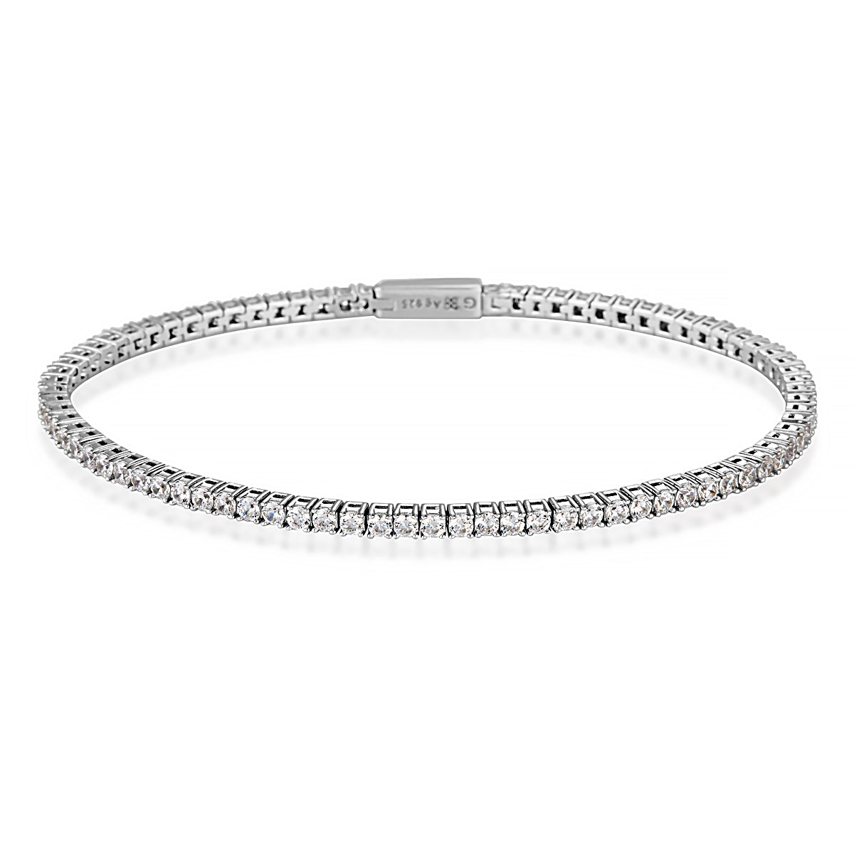 MILESTONE 2MM TENNIS BRACELET IN SILVER