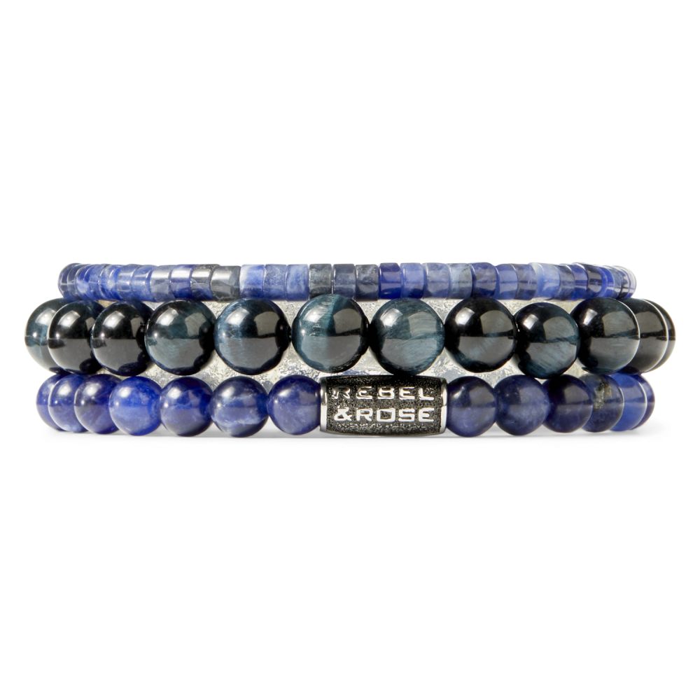 Rebel and Rose Tiger Blues 8mm Bracelet