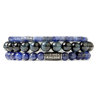 Rebel and Rose Tiger Blues 8mm Bracelet