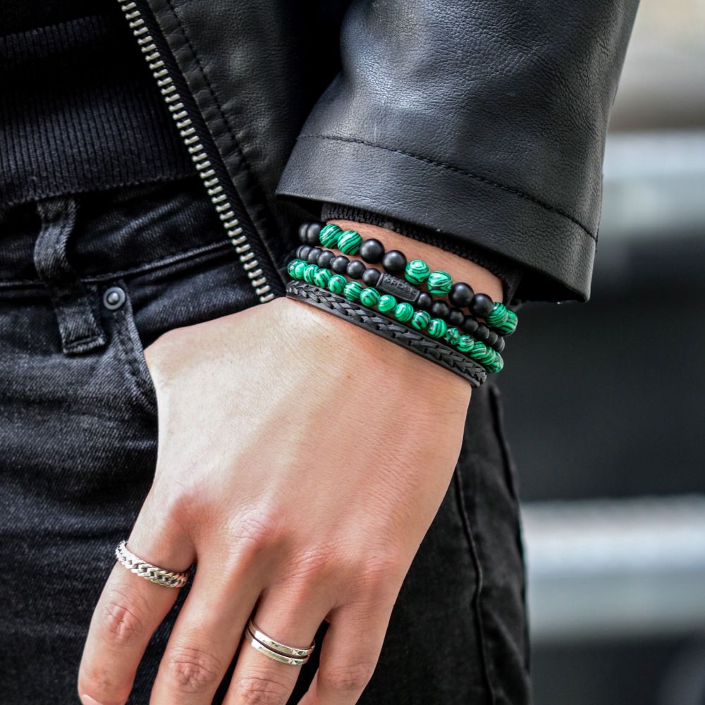 Rebel and Rose Mad Panther - All-Black 6mm Bracelet